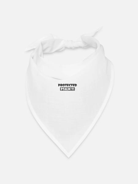 Christliches Design geschützt Psalm 91 - Bandana Dreieckstuch - Weiß