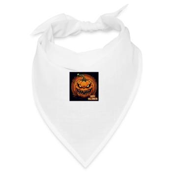 Happy Halloween Pumpkin - Bandana Dreieckstuch - Weiß - Vorne