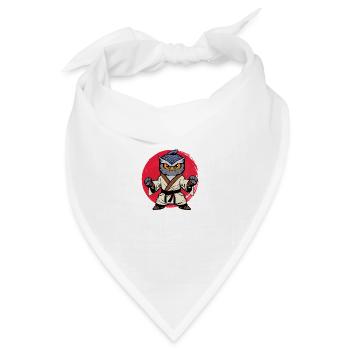 Sport Eule Ironic Wildlife Eule Artsy Birds - Bandana Dreieckstuch - Weiß - Vorne