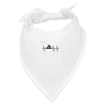 Segelboot Heartbeat Segelboot Segelboot - Bandana Dreieckstuch - Weiß - Vorne