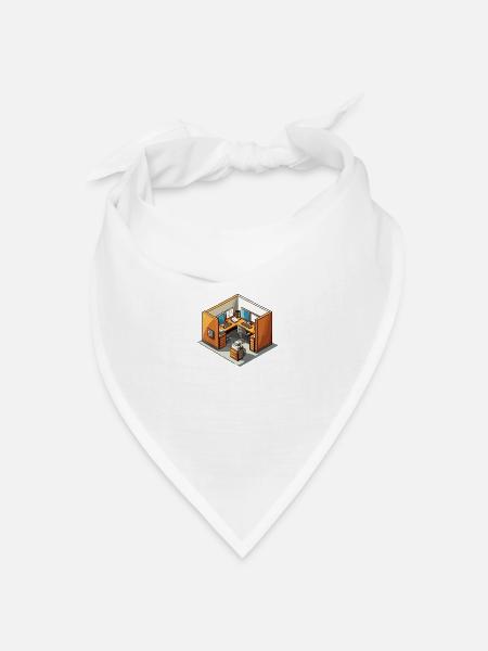 Büro - Bandana Dreieckstuch - Weiß