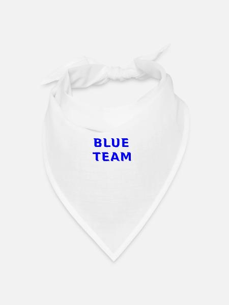 Blue Team - Bandana Dreieckstuch - Weiß