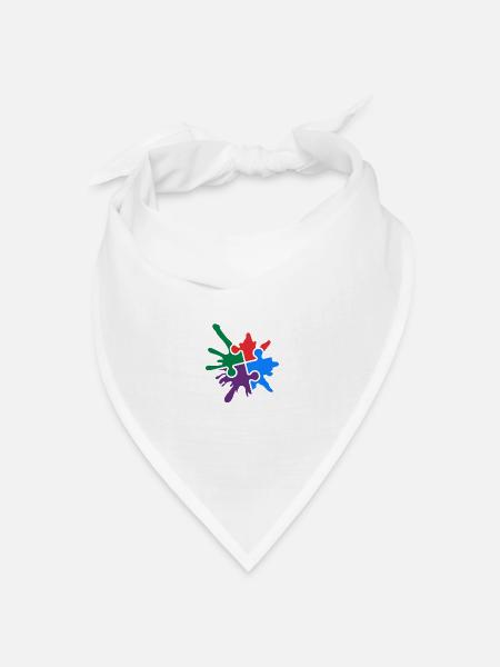 Autismus - Bandana Dreieckstuch - Weiß