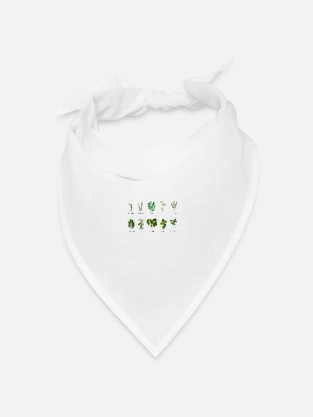 Botanische Kräuter Kräutersammler Geschenk Garten - Bandana Dreieckstuch - Weiß