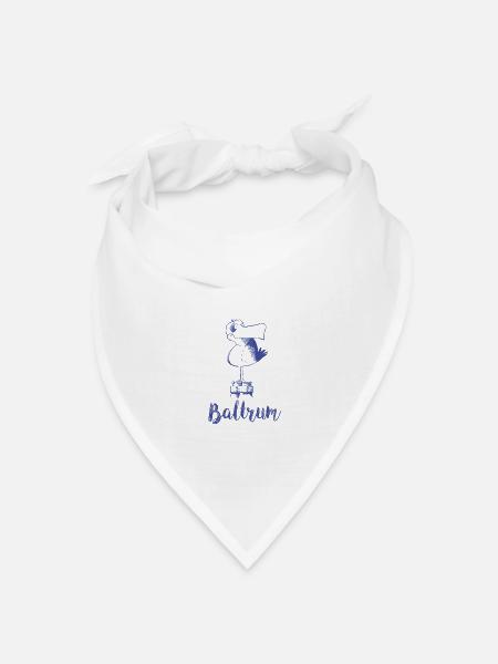 Baltrum Moewe - Bandana Dreieckstuch - Weiß