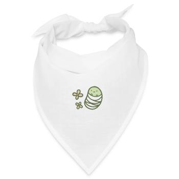 Süße Bohne - Frühling - Bandana Dreieckstuch - Weiß - Vorne