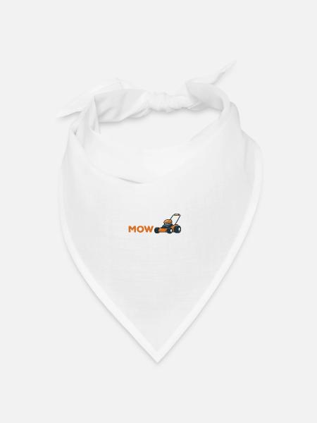 Schlaf MOW MOW Wiederholen Sie lustiges Zitat Land - Bandana Dreieckstuch - Weiß