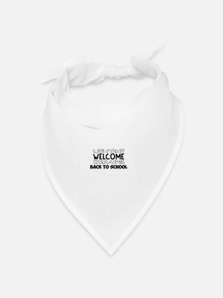 SCHULE SCHULTAG START SHIRT SPRUCH GESCHENK MOTIV - Bandana Dreieckstuch - Weiß