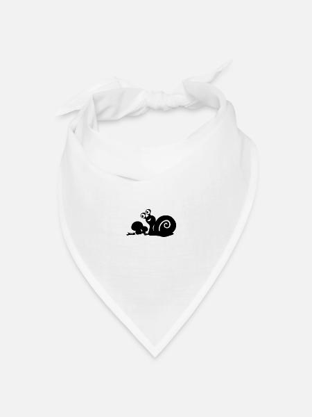 lustige Schnecke - Bandana Dreieckstuch - Weiß