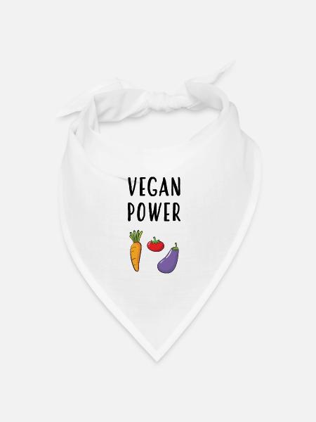 Vegane Kraft - Bandana Dreieckstuch - Weiß