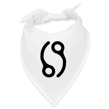 69 Schluss Pins - Bandana Dreieckstuch - Weiß - Vorne
