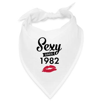 Sexy Since 1982 - Bandana Dreieckstuch - Weiß - Vorne