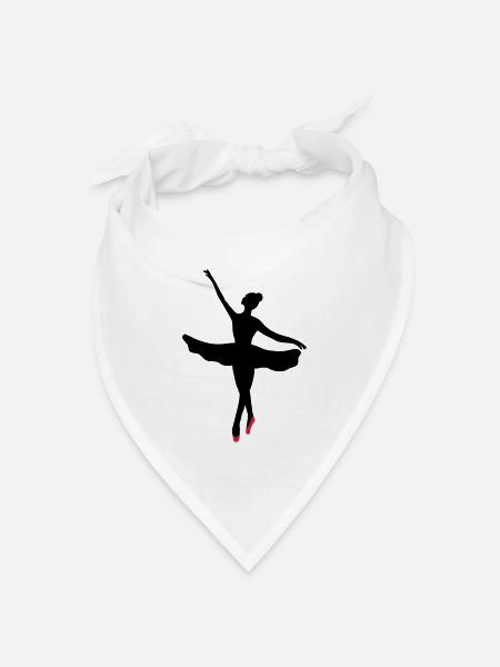Ballett Tänzerin -Ballerina - Bandana Dreieckstuch - Weiß