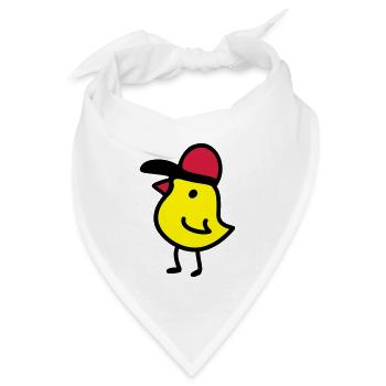 Küken Cappy 3 - Bandana Dreieckstuch - Weiß - Vorne