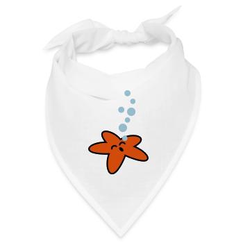 seestern_3c - Bandana Dreieckstuch - Weiß - Vorne