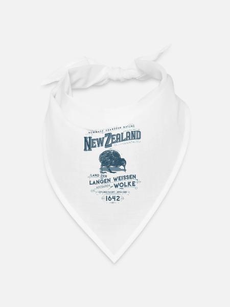 Aotearoa - Neuseeland - Bandana Dreieckstuch - Weiß