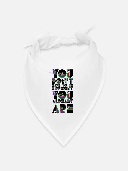 Einzigartig - Bandana Dreieckstuch - Weiß