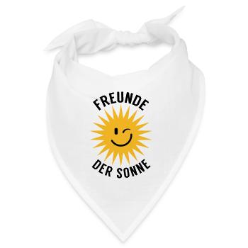 Freunde der Sonne - Bandana Dreieckstuch - Weiß - Vorne