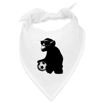 soccer monkey - Bandana Dreieckstuch - Weiß - Vorne