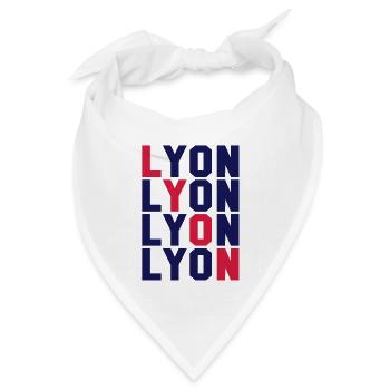 Lyon Gitter - Bandana Dreieckstuch - Weiß - Vorne