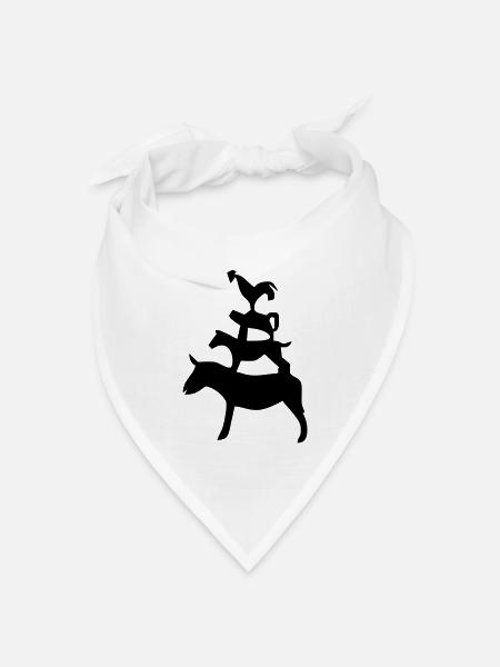 Bremer Stadtmusikanten / Bremen town musicians - Bandana Dreieckstuch - Weiß