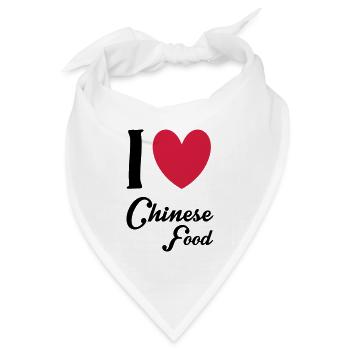 Chinese Food - Bandana Dreieckstuch - Weiß - Vorne