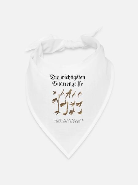 Die wichtigsten Gitarrengriffe für Gitarristen - Bandana Dreieckstuch - Weiß