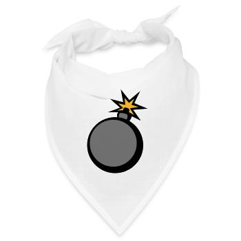 bombe clipart zuender - Bandana Dreieckstuch - Weiß - Vorne