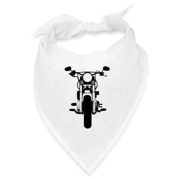 Motorrad - Bandana Dreieckstuch - Weiß - Vorne