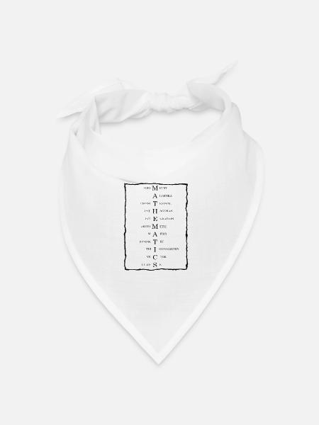 Mathematik - Bandana Dreieckstuch - Weiß
