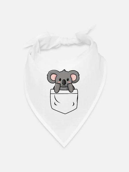 Koala Pocket - Bandana Dreieckstuch - Weiß