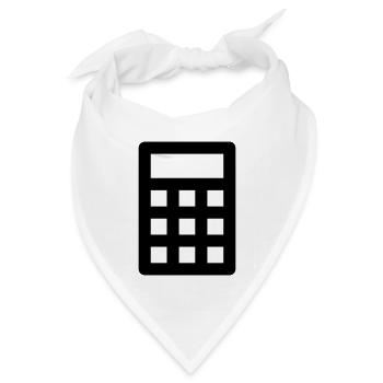 Benutzerdefinierter Rechner SVG Icon Design Spread Shirt Deutschland - Bandana Dreieckstuch - Weiß - Vorne