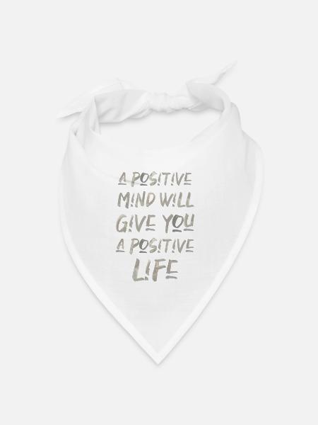 Inspiration Motivation Schrift Spruch Englisch - Bandana Dreieckstuch - Weiß