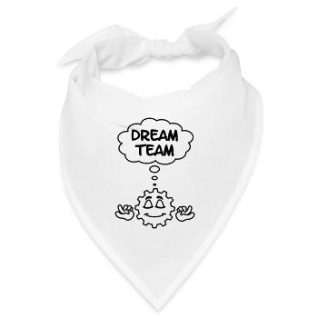 Dream-Team - Bandana Dreieckstuch - Weiß - Vorne