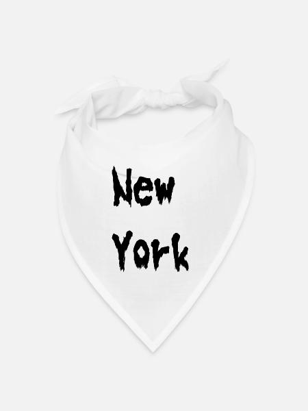 New York New York nutzt die Vereinigten Staaten - Bandana Dreieckstuch - Weiß