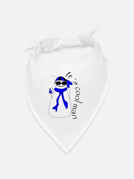 It s cool man - Bandana Dreieckstuch - Weiß