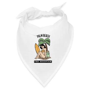 Palm Beach pin up - Bandana Dreieckstuch - Weiß - Vorne