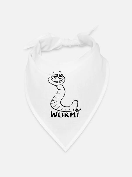 wurmi schwarz shirt - Bandana Dreieckstuch - Weiß