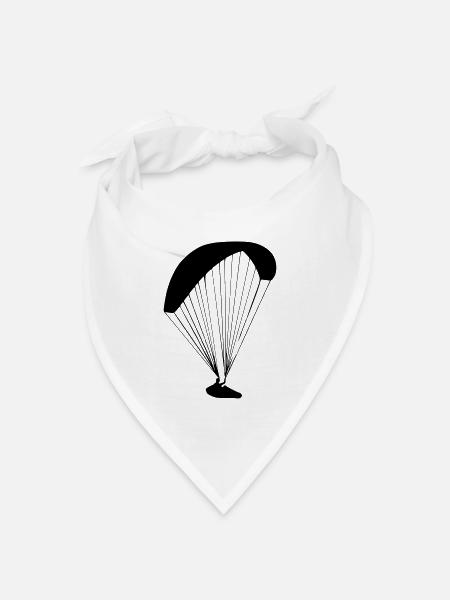 Gleitschirm, Paragliding - Bandana Dreieckstuch - Weiß