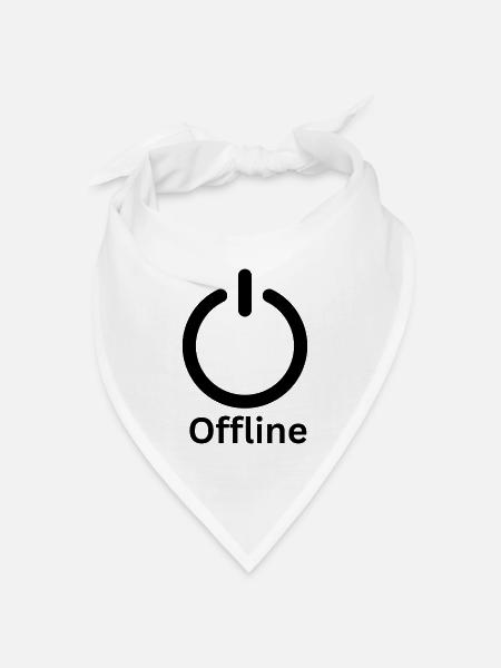 On/Off Offline Symbol - Bandana Dreieckstuch - Weiß