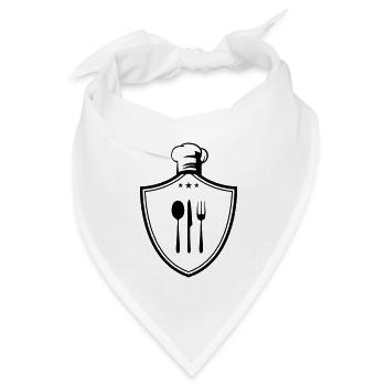 koch symbol wappen - Bandana Dreieckstuch - Weiß - Vorne
