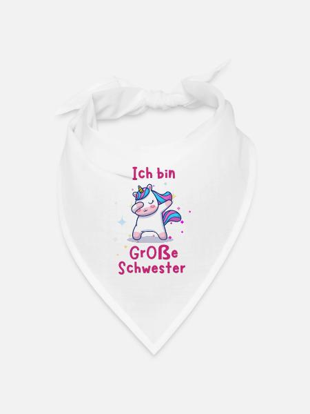 große Schwester - Bandana Dreieckstuch - Weiß