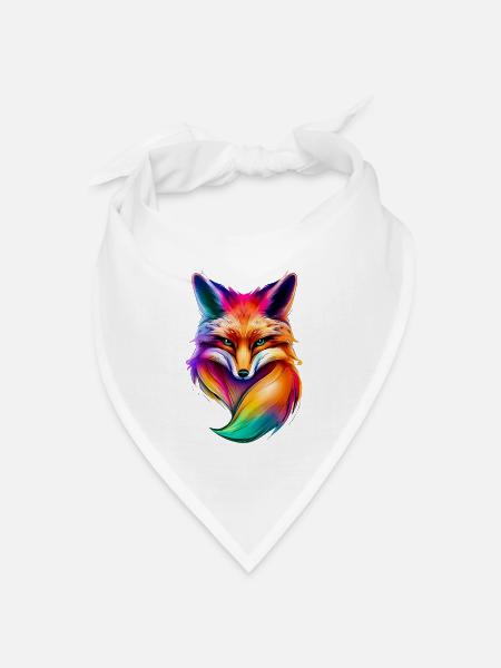 Fuchs - Bandana Dreieckstuch - Weiß