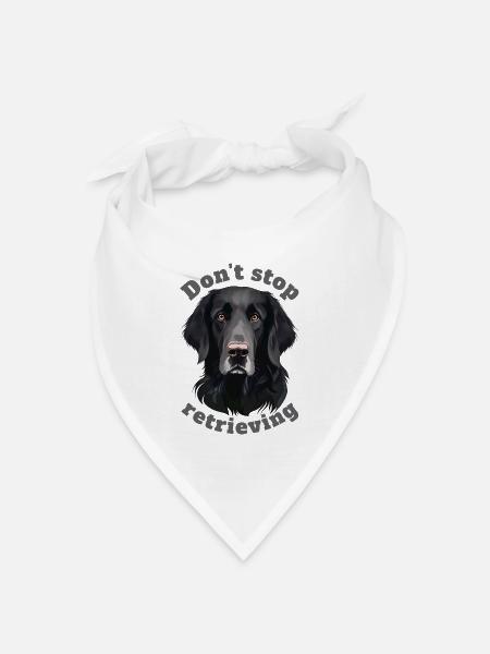 Don't stop retrieving - Labrador - Bandana Dreieckstuch - Weiß