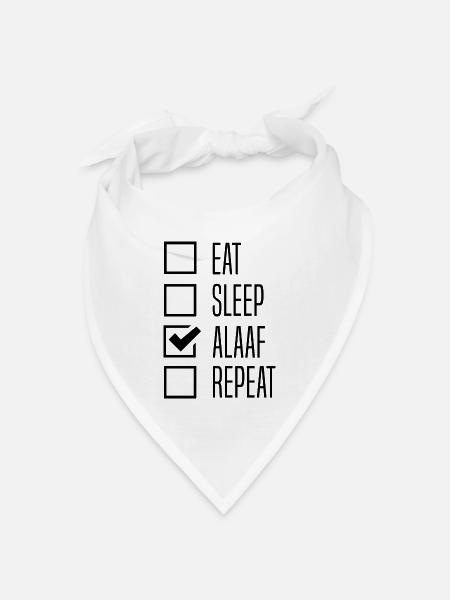 Eat Sleep Alaaf Repeat - Karneval - Bandana Dreieckstuch - Weiß