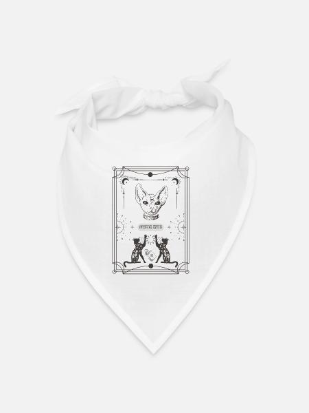 MYSTIC CATS TAROT - Bandana Dreieckstuch - Weiß