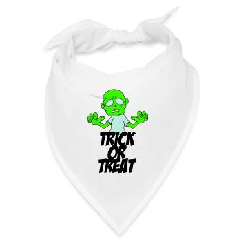 zombie trick or treat - Bandana Dreieckstuch - Weiß - Vorne