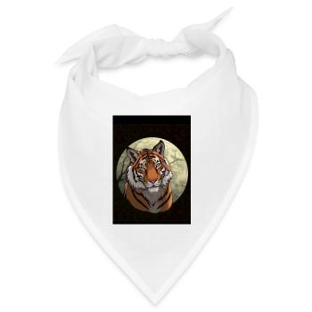 Majestätischen Tiger - Bandana Dreieckstuch - Weiß - Vorne
