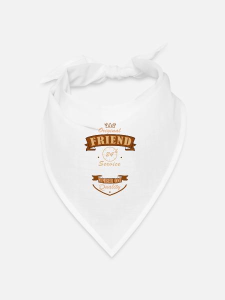 Friend Friend der echte, der da ist - Bandana Dreieckstuch - Weiß