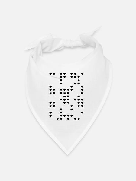 Herz Puzzle Schnee Geschenk - Bandana Dreieckstuch - Weiß